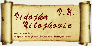 Vidojka Milojković vizit kartica